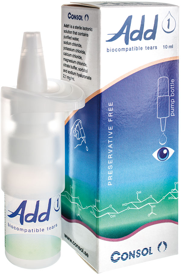 Add1 ögondroppar 10 ml pumpförpackning
